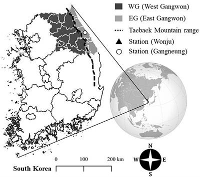 Potential effects of surface ozone on forests in Gangwon Province, South Korea, based on critical thresholds